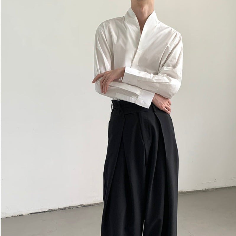 Vネックコリアンデザインシャツ mf1890